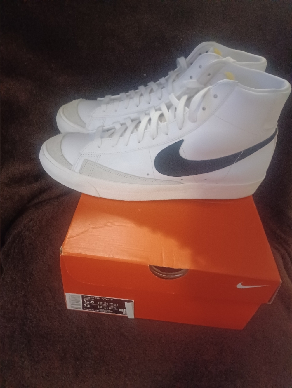 Nike Blazer Mid 77 White Black Size 11.5
